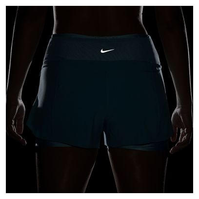 Pantalones cortos <strong>2</strong> en 1 Nike Dri-FIT Swift 3in Azul, Mujer