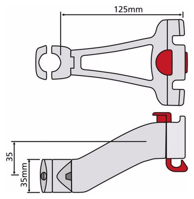 Fixation pour tube avec serrure KlickFix