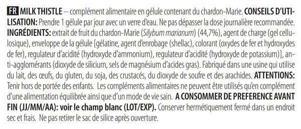 Milk Thistle (60 Caps) - Biotech Usa - Détoxifiants