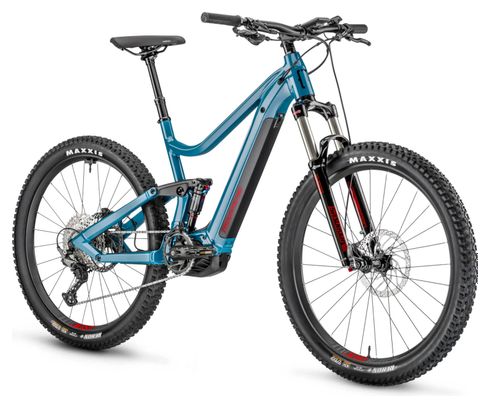 VTT Électrique Tout-Suspendu Moustache Bikes Samedi 27 Wide 3 Smart System Shimano Deore 11V 625 Wh 27.5'' Bleu Pétrole 2023