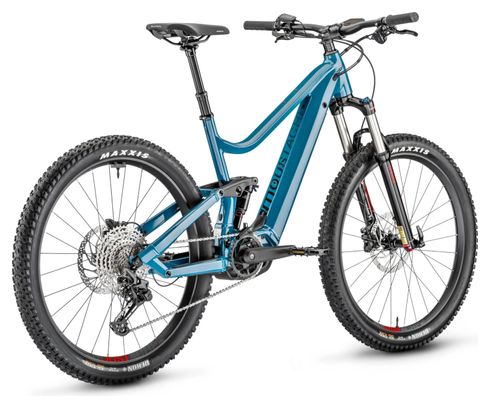 VTT Électrique Tout-Suspendu Moustache Bikes Samedi 27 Wide 3 Smart System Shimano Deore 11V 625 Wh 27.5'' Bleu Pétrole 2023