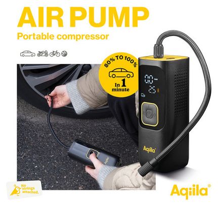 Powertec Aqiila C7 – Mini pompe électrique   compresseur portable / auto / paddle / velo