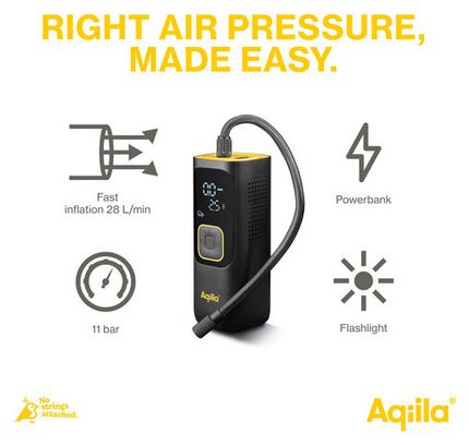 Powertec Aqiila C7 – Mini pompe électrique   compresseur portable / auto / paddle / velo