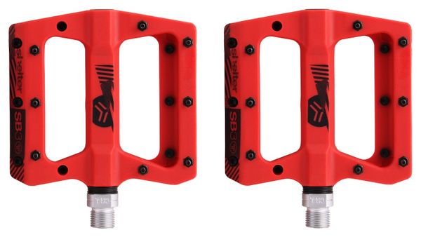 SB3 Shelter Red Flat Pedals