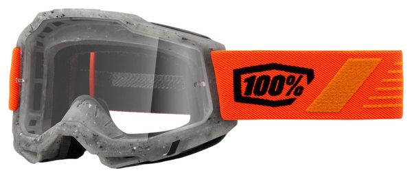 Accuri 2 Schrute 100% Orange Grey Goggle / Clear Lenses