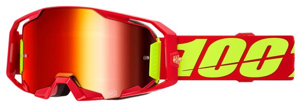 Maschera 100% ARmatic Rosso/Lenti a specchio rosse