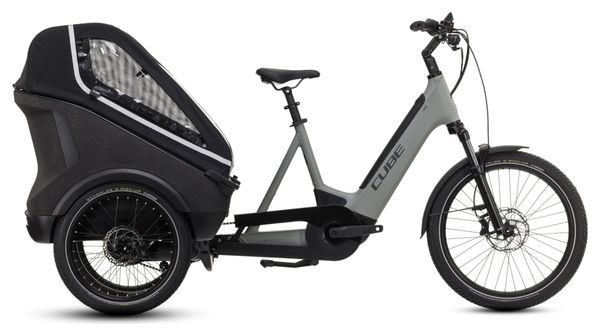 Vélo Cargo Triporteur Électrique Cube Trike Family Hybrid 750 Enviolo Cargo 750 Wh 24/20'' Gris Vert Swamp 2023