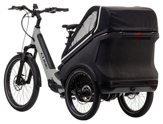 Vélo Cargo Triporteur Électrique Cube Trike Family Hybrid 750 Enviolo Cargo 750 Wh 24/20'' Gris Vert Swamp 2023