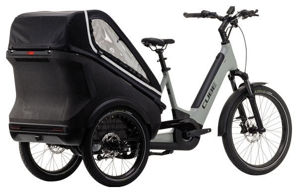 Vélo Cargo Triporteur Électrique Cube Trike Family Hybrid 750 Enviolo Cargo 750 Wh 24/20'' Gris Vert Swamp 2023