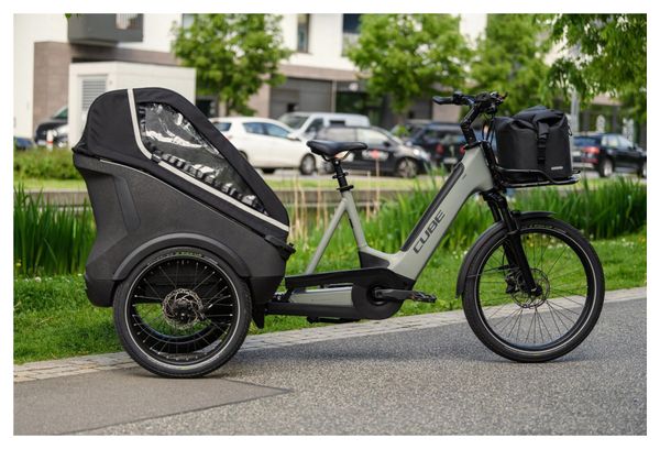 Vélo Cargo Triporteur Électrique Cube Trike Family Hybrid 750 Enviolo Cargo 750 Wh 24/20'' Gris Vert Swamp