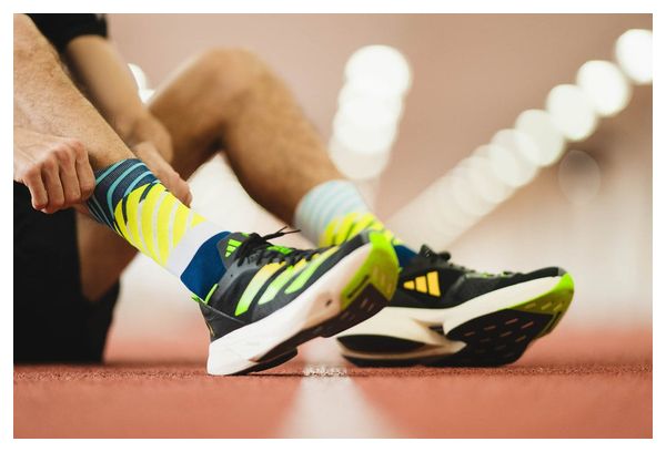 Chaussettes Incylence Diagonals Bleu/Blanc/Jaune fluo 