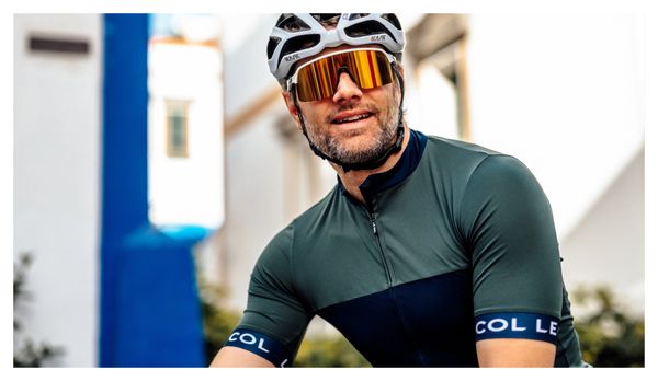 Le Col Sport Jersey Met Korte Mouwen Groen/Blauw