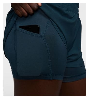 Short 2-en-1 Nike One 3in Bleu Femme