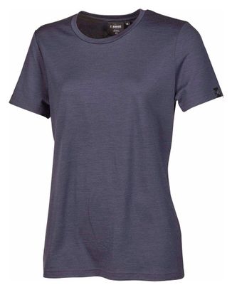 T-shirt Ivanhoe votre Cilla Bleu acier pour femme-100% laine mérinos-Bleu