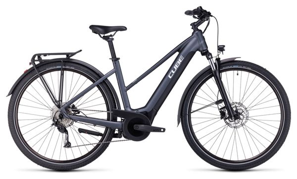 Cube Touring Hybrid One 625 Trapezio Bicicletta elettrica ibrida Shimano Alivio 9S 625 Wh 700 mm Grigio 2024