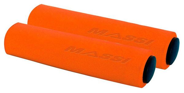 Pair of Massi Silicone Grips Matte Orange