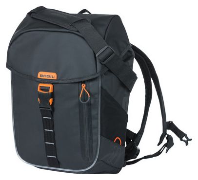 Zaino Basil Miles Tarpaulin Nordlicht 17L Nero / Arancione