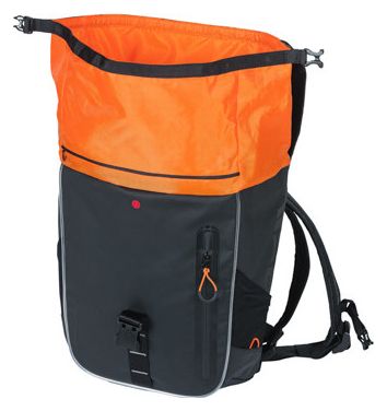 Zaino Basil Miles Tarpaulin Nordlicht 17L Nero / Arancione