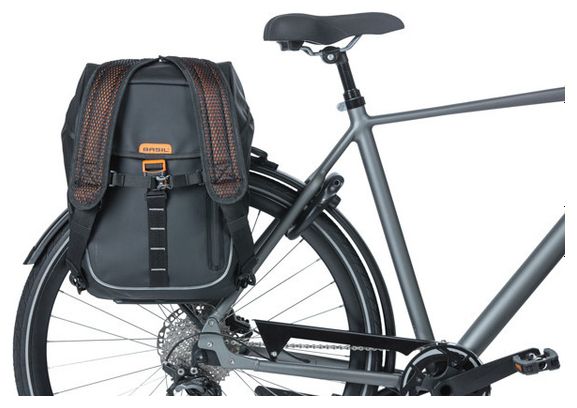 Zaino Basil Miles Tarpaulin Nordlicht 17L Nero / Arancione