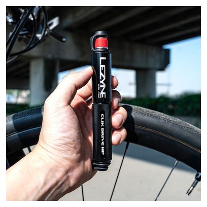 Lezyne Clik Drive HP Handpomp (160 Psi / 11 Bar) Zwart