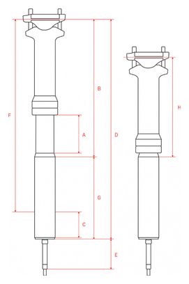 DT Swiss D 232 Telescopic Seatpost Internal Passage Black (With L1 Remote Lever Control)