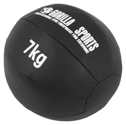 Médecine Ball Gorilla Sports Cuir Synthétique de 1kg à 10kg - Poids : LOT DE 10
