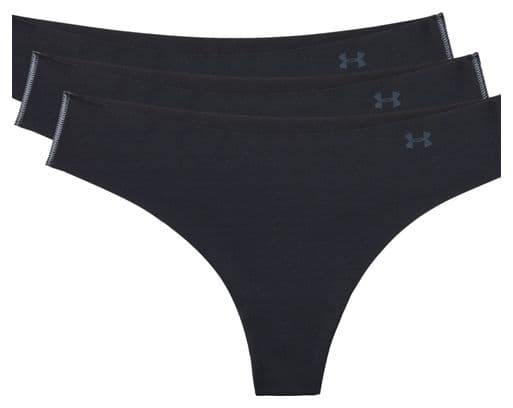 Tangas Under Armour Pure Stretch Mujer (Juego de 3) Negro