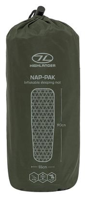 Matelas de couchage gonflable Highlander NAP-PAK - Valeur R 1 5 - Bleu