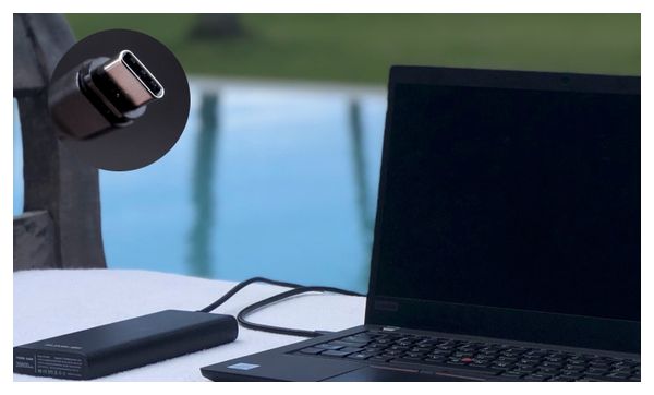Sunslice Câble USB-A vers USB-C 20 cm 18W Noir