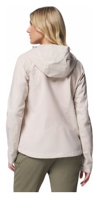 Chaqueta impermeable Columbia Boulder Falls Beige para mujer