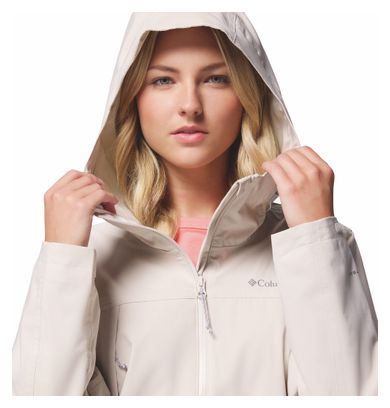 Chaqueta impermeable Columbia Boulder Falls Beige para mujer