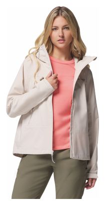 Chaqueta impermeable Columbia Boulder Falls Beige para mujer