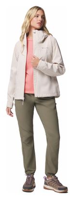Chaqueta impermeable Columbia Boulder Falls Beige para mujer