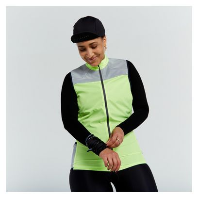 Triban Women's Windbreaker Vest EN1150 Fluorescent Yellow