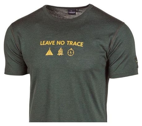 T-shirt Ivanhoe Agaton Trace pour homme-100% laine mérinos-Vert