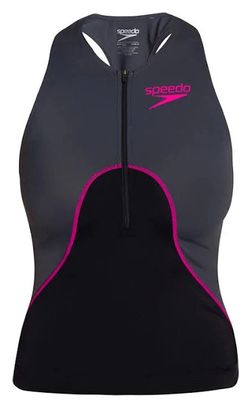 Women's Speedo Singlet Proton Tank Top Black Pink