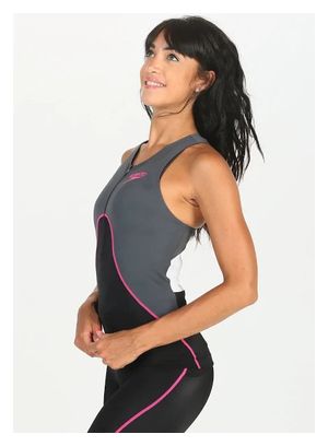 Women's Speedo Singlet Proton Tank Top Black Pink