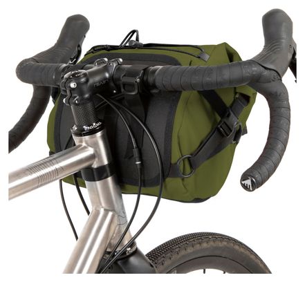 Sacoche Guidon Vélo étanche VERTAST - 2 Litres - Housse De Pluie Incluse - Bandoulière Amovible - Pour Vélo De Course, VTT - Vert Fluo Réfléchissant