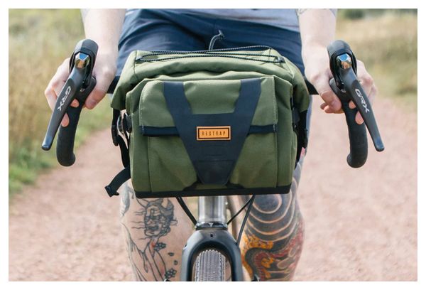 Restrap Bar Pack 10L Handlebar Bag Olive Green | Alltricks.com