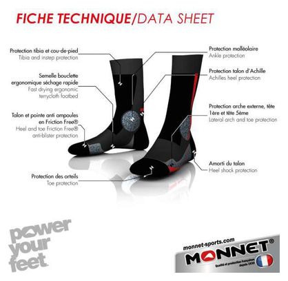 Paar Monnet Trek Expert Sokken Rood