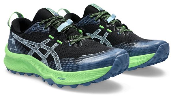 Asics Gel Trabuco 12 Zwart Blauw Groen Trail Hardloopschoenen