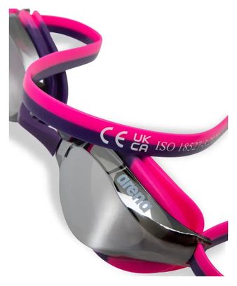 Arena Python Junior Mirror Schwimmbrille, rosa/violett, 6–12 Jahre