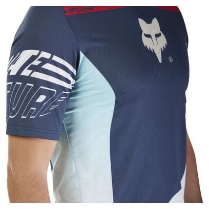 Fox Flexair Elevated Maillot de manga corta Azul/Rojo