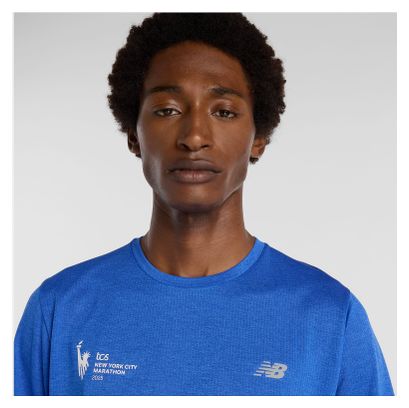 Herenshirt New Balance TCS NYC Marathon Athletics korte mouwen Blauw