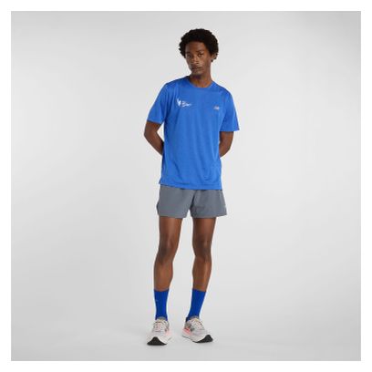 Herenshirt New Balance TCS NYC Marathon Athletics korte mouwen Blauw