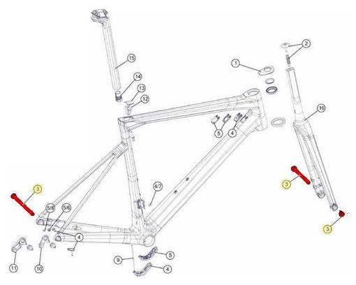 BMC Thru Axle Kit n. 1 per BMC Teammachine / Timemachine / Alpenchallenge