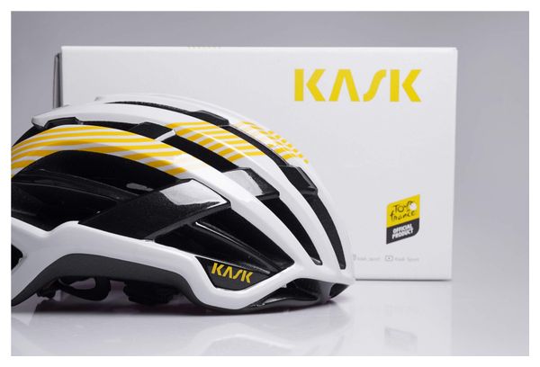 Casco de carretera Kask Valegro Tour de France Edición Limitada Blanco/Amarillo