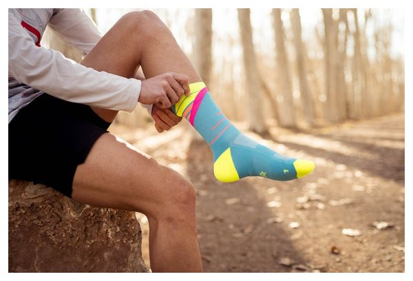 Incylence Ladders Running Socks Blue Pink