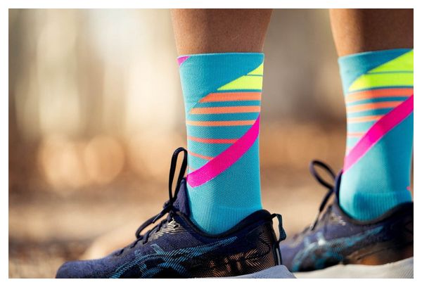 Incylence Ladders Running Socks Blue Pink