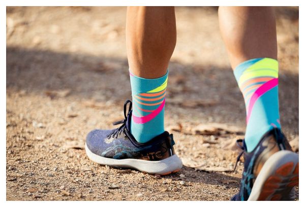 Incylence Ladders Running Socks Blue Pink